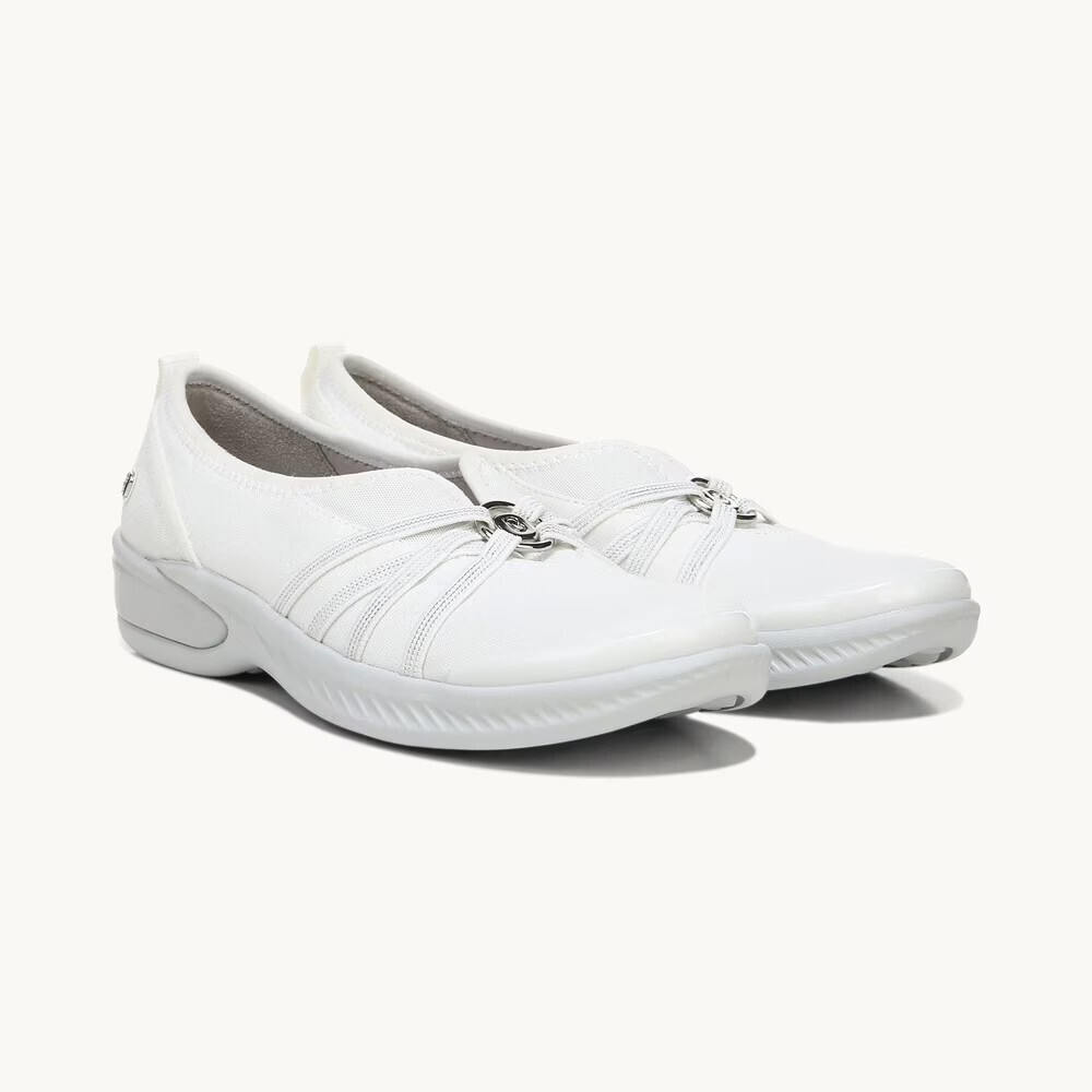 Bzees For LifeStride Niche Sneakers Womens 5 Bright White Slip On Shoes ZOGG1478